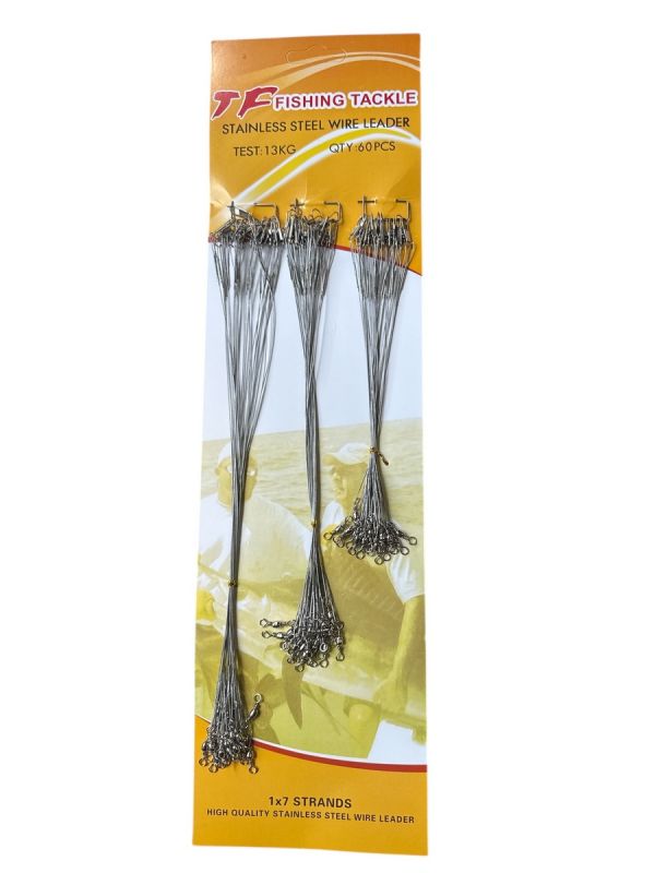Повідець Fishing Tackle - Набір 20см/25см/30см - 60 шт/уп - Сталь - Срібло