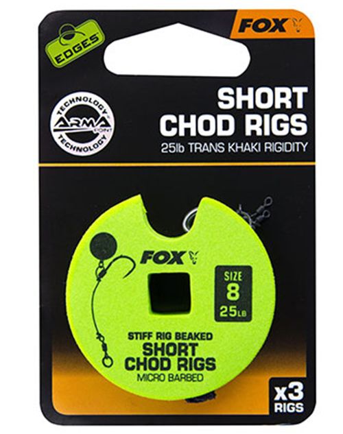Повідець Fox Chod Stiff Rig - Rigidity, Short - 25lb/11.3кг - Trans Khaki