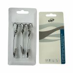 Поводок Goss для оснастки силикона Stinger Rig 1x7 - 7,5 см - Тройник №4 - 11 кг - 3 шт/уп