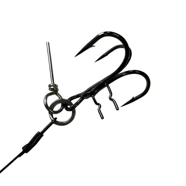 Повідець Goss для оснастки силікону Stinger Rig 1x7 - 9,5 см - Трійник №2 - 11 кг - 1 шт.