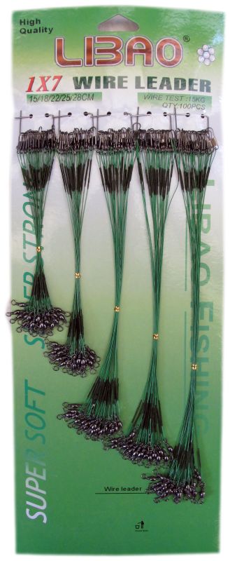 Поводок Libao Wire Leader - 15/18/22/25/28 см - 15 кг - 100 шт/уп