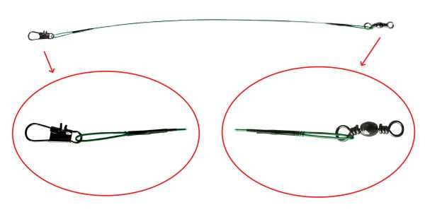 Повідець Rumpol - Сталь - Набір 100 шт/уп