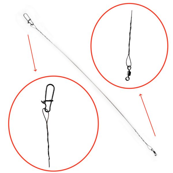 Повідець Predator Stainless steel Leaders 25 см - Сталь - 50 шт/уп