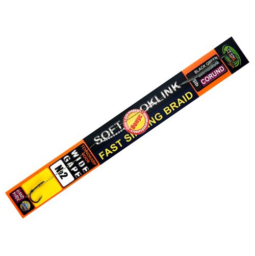 Повідець Технокарп Corund - М'який - Тонучий - Гачок Wide Gape - HandMade - 25lb - 17-19 см