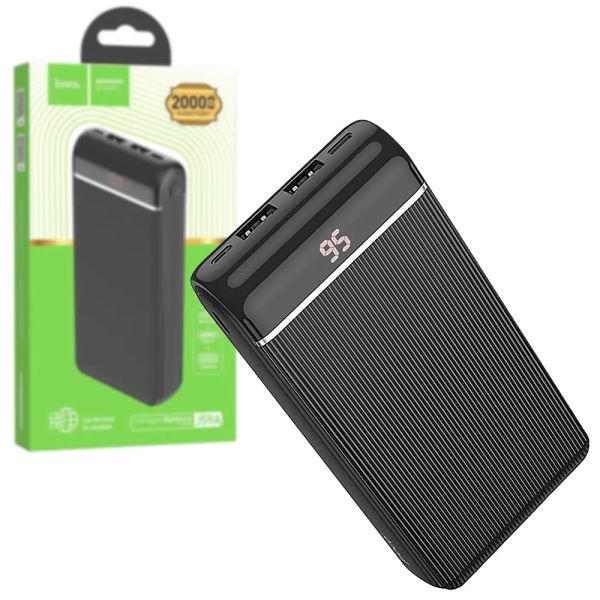 Повербанк (Power Bank) HOCO J59A - 20 000 mAh - LED цифровий дисплей - Чорний
