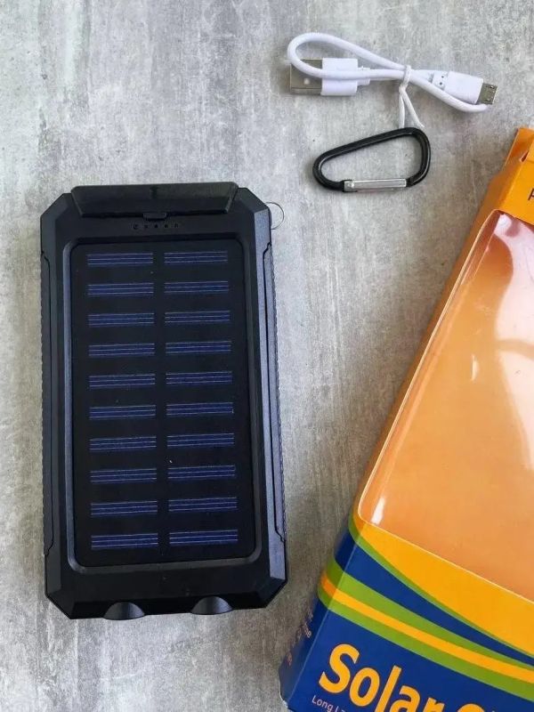 Повербанк (Power Bank) Solar Charger - 20000mAh - С солнечной панелью и фонариком