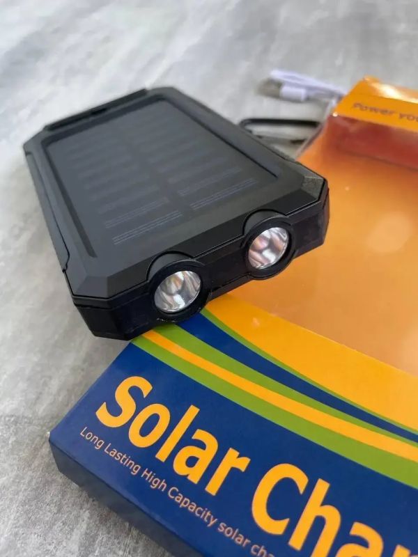 Повербанк (Power Bank) Solar Charger - 20000mAh - С солнечной панелью и фонариком