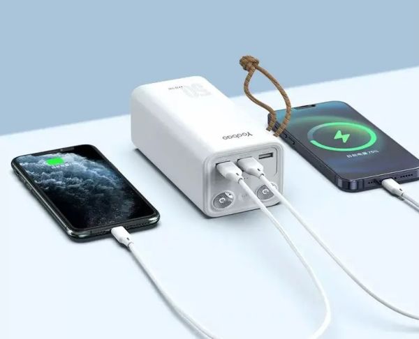 Повербанк Power Bank Yoobao H5 - 50000 mAh SCP22.5W/PD20W Ultra-High Capacity PD Charger; Type-C Input/Three Output/LED Flashlight; Executive - Білий