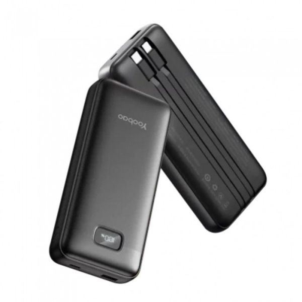 Повербанк Power Bank Yoobao LC5 - 20000 mAh SCP22.5W/QC18W/PD20W - 2 кабеля - Black