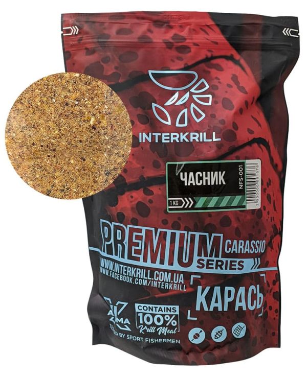 Прикормка Interkrill Премиум - Серия Premium Baits - Карась-Чеснок - 1 кг