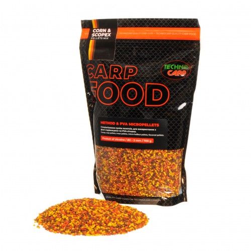 Прикормка Технокарп Method&PVA Micropellets Mix - Corn&Scopex - 700 г