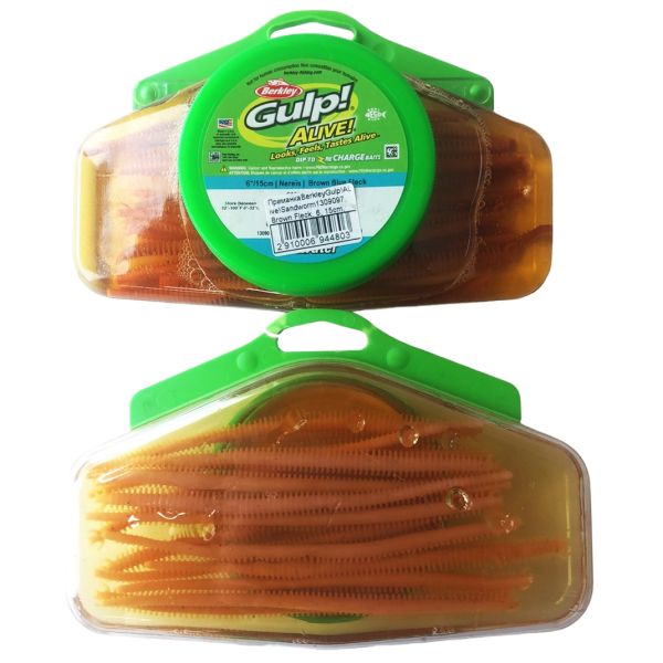 Приманка Berkley Gulp! ALive! Sandworm - Размер 6 - Длина 15 см - 14 шт/уп