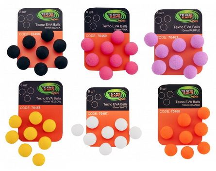 Приманка Технокарп EVA Balls - 14 мм - 8 шт/уп - Чорно-жовтий