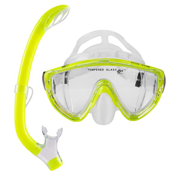 Комплект маска та трубка Dolvor - M171P+SN59P - Жовтий