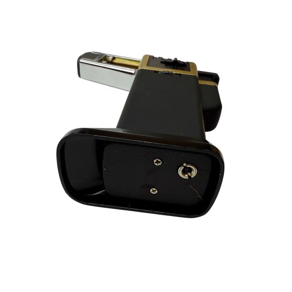 Профессиональная газовая горелка HL-557 - Острое пламя - Автоматическая - С пьезоподжигом - Китай - Черный/Золото