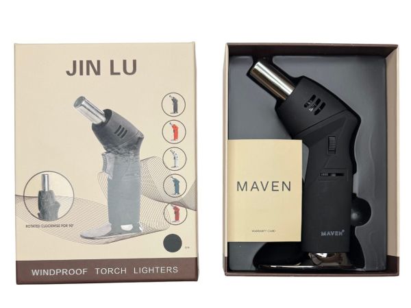 Професійний газовий пальник MAVEN HL-559 - Гостре полум'я - З п'єзопідпалом - Автоматичний - Китай - Чорний