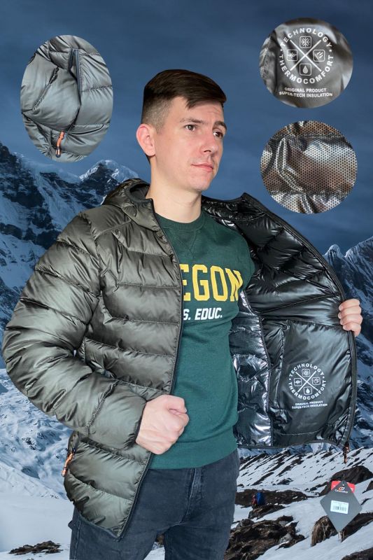 Пуховик зимний мужской Carpe Diem "Bigfoot Winter" -25°C - Хаки