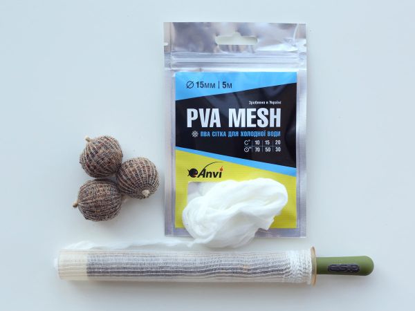 ПВА сітка Anvi PVA Mesh - Швидкорозчинна - Для холодної води - Ø15 мм