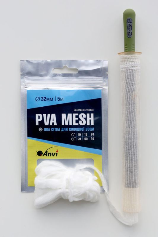 ПВА сітка Anvi PVA Mesh - Швидкорозчинна - Для холодної води - Ø32 мм