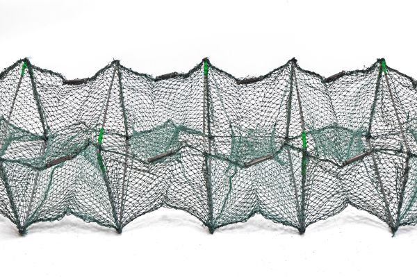 Раколовка гармошка - 3,5 метра - 20x25 см - Ліска - Вічко 4 мм - 12 входів - Зелена