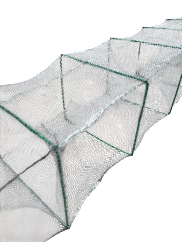 Раколовка гармошка Wolf №22 - 11 м - 25x30 см - Ячейка 6 мм - 20 входов - Белый