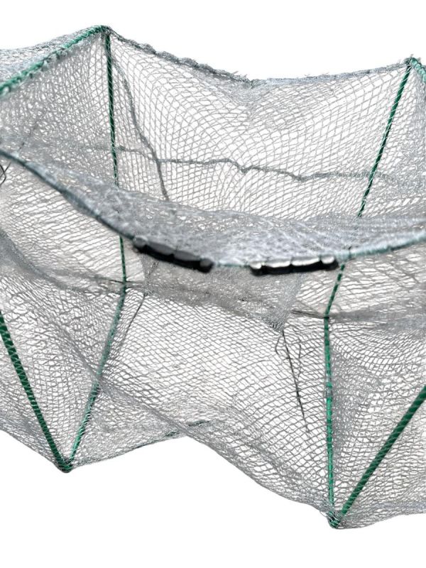 Раколовка гармошка Wolf №22 - 11 м - 25x30 см - Ячейка 6 мм - 20 входов - Белый