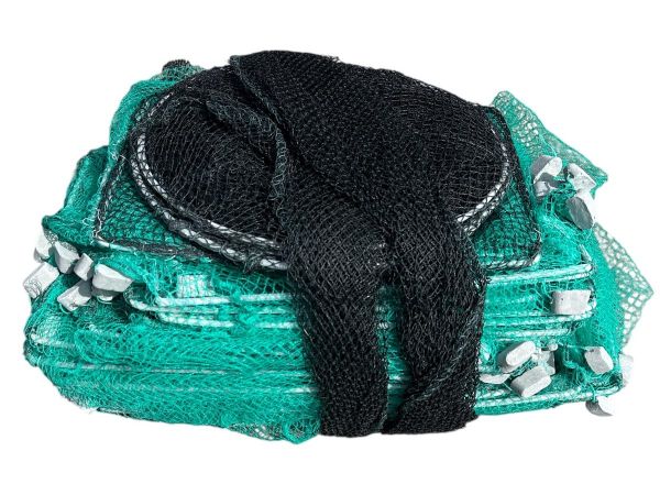 Раколовка гармошка Wolf №27 - 12,3 м - 34x24 см - Вічко 8 мм - 26 входів - Чорний/Зелений