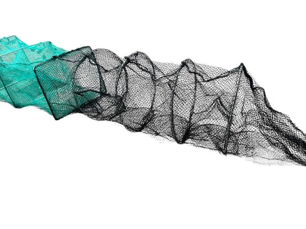 Раколовка гармошка Wolf №27 - 12,3 м - 34x24 см - Вічко 8 мм - 26 входів - Чорний/Зелений