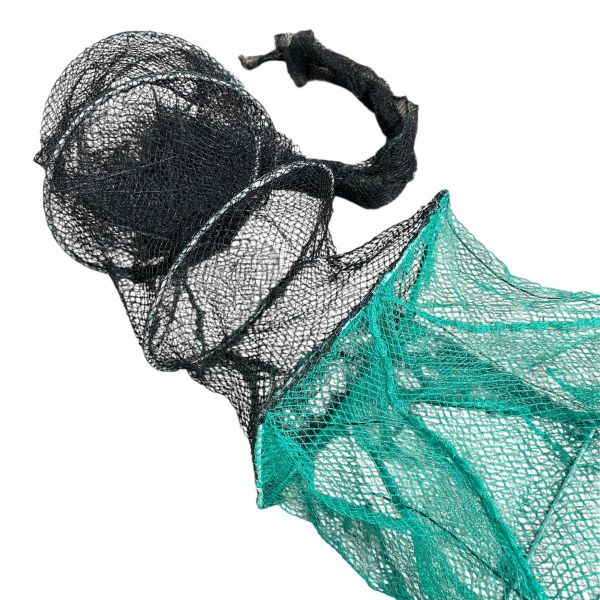 Раколовка гармошка Wolf №27 - 12,3 м - 34x24 см - Вічко 8 мм - 26 входів - Чорний/Зелений