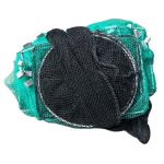 Раколовка гармошка Wolf №27 - 12,3 м - 34x24 см - Ячейка 8 мм - 26 входов - Чёрный/Зелёный