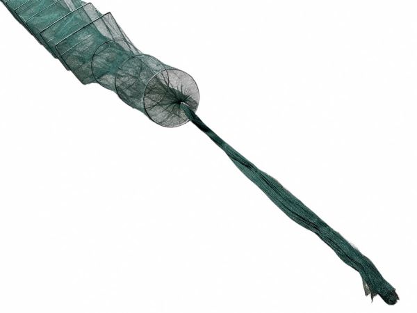 Раколовка гармошка Wolf №28 - 14 м - 43x33 см - Ячейка 6 мм - 24 входа - Зелёный