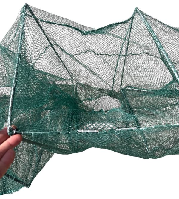 Раколовка гармошка Wolf №28 - 14 м - 43x33 см - Ячейка 6 мм - 24 входа - Зелёный