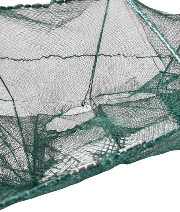 Раколовка гармошка Wolf №28 - 14 м - 43x33 см - Ячейка 6 мм - 24 входа - Зелёный