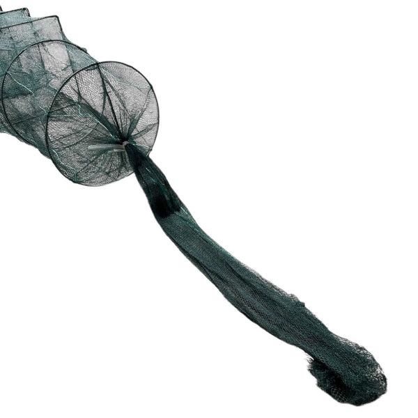 Раколовка гармошка Wolf №32 - 6 м - 43x33 см - Ячейка 5 мм - 8 входов - Зелёный