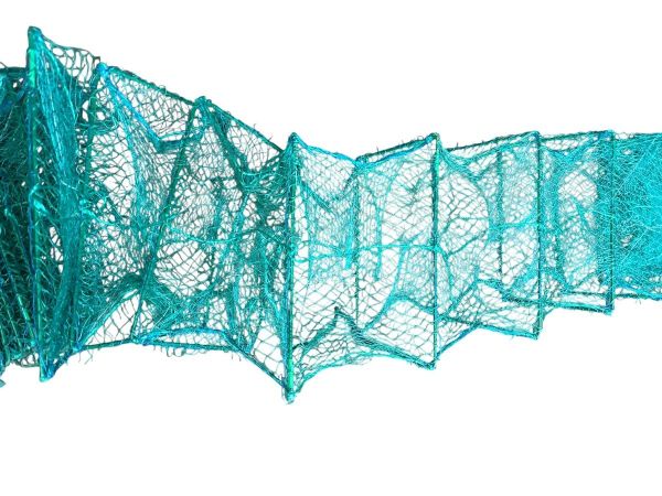 Раколовка - Кордовая нить усиленная (15 нитей) - Ячейка 20 мм - 21 вход - 26x38 - Зеленая - 8 м