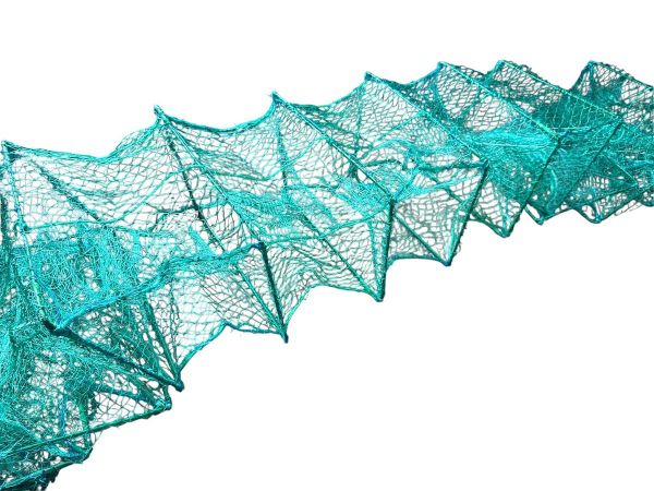 Раколовка - Кордовая нить усиленная (15 нитей) - Ячейка 20 мм - 21 вход - 26x38 - Зеленая - 8 м