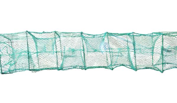 Раколовка - Кордовая нить усиленная (15 нитей) - Ячейка 20 мм - 21 вход - 26x38 - Зеленая - 8 м