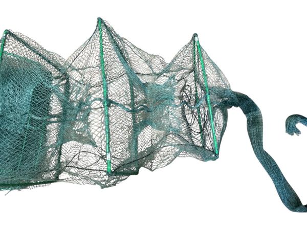 Раколовка - Кордовая нить - Ячейка 7 мм - 12 входов - 25x30 - Зеленая - 5 м