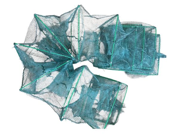 Раколовка - Кордовая нить - Ячейка 7 мм - 22 входа - 26x38 - Зеленая - 10 м