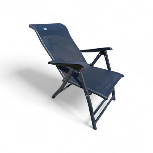 Стул раскладной HX-12B - Раскладывается в 3-х позициях - Чёрный