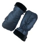 Рукавицы зимние - Искусственный мех - Полиэстер - XL - Темно-синий