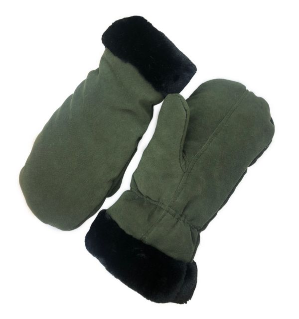 Рукавиці зимові - Штучне хутро - Поліестер - XL - Зелений