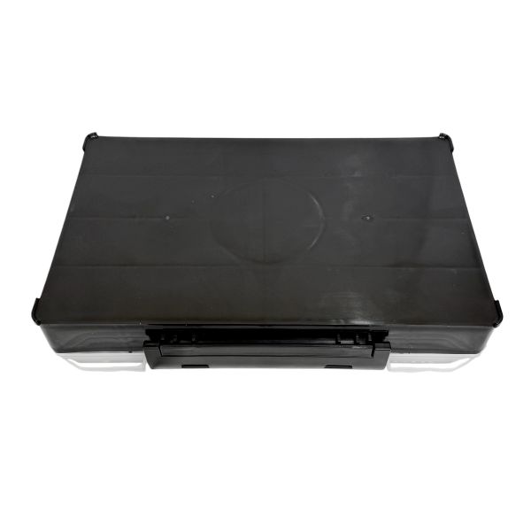 Коробка рибальська для приманок - 21 вічко - 30x20x4.5 см - Одностороння - Чорно-прозорий