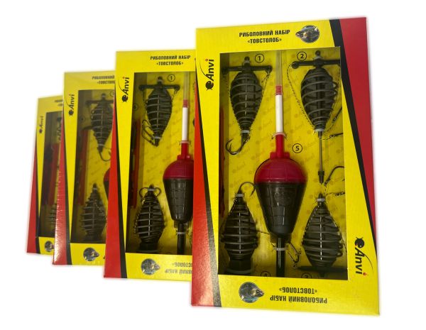 Рибальський набір "Товстолоб" Anvi - 4 годівниці, поплавець, відводи