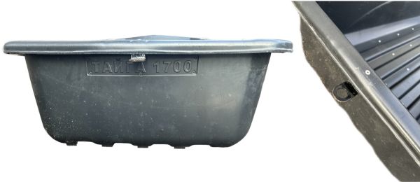 Санки для снігоходу - Тайга 1700 - 170x80x30 см - Чорні