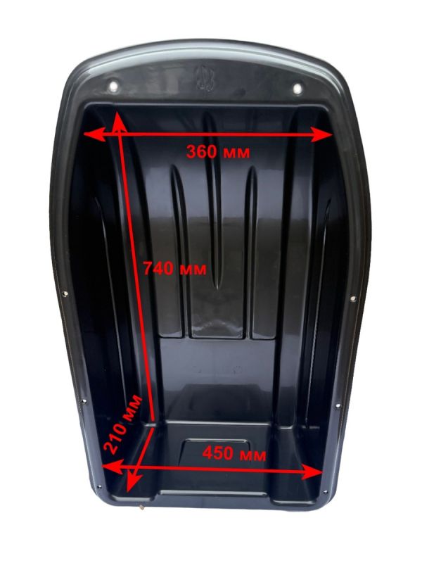 Санки-волокуші "Харків" для зимової риболовлі - Чорний