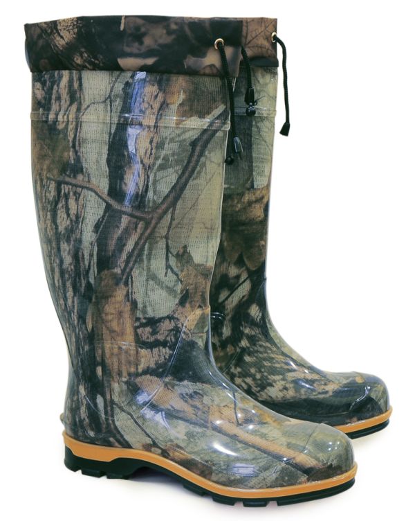 Чоботи утеплені силіконові з манжетом ПС 15-1С - Камуфляж