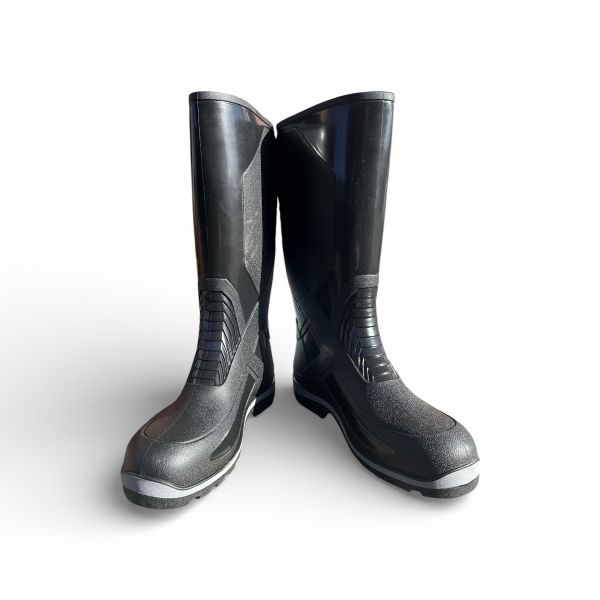 Сапоги Realpaks мужские СМ-5/3 - Трёхцветные - ПВХ - Черный/Серый/Черный