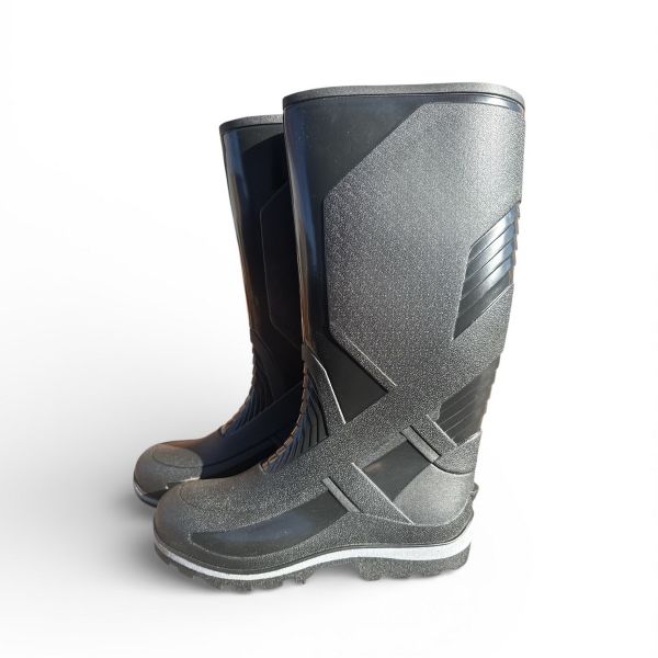 Сапоги Realpaks мужские СМ-5/3 - Трёхцветные - ПВХ - Черный/Серый/Черный