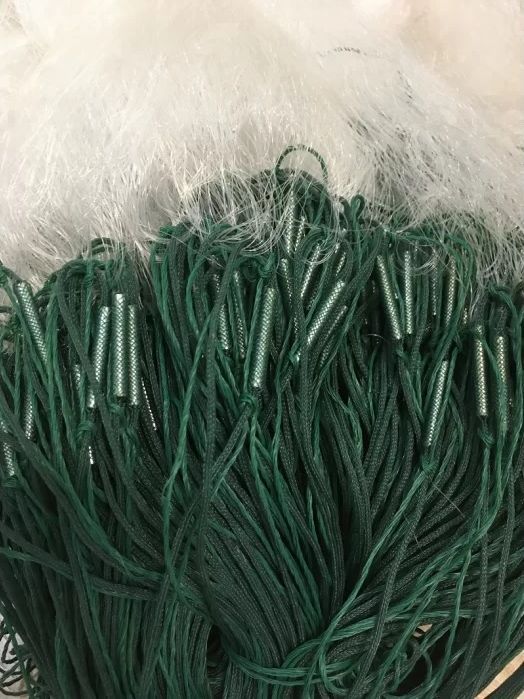 Сітка рибальська тристінна - Вшитий вантаж - Жилка Ø0,20 мм - 5x100 м - Поплавець 60 мм - Білий